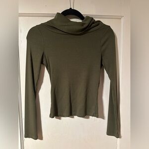 Fashion Nova Olive Long Sleeve Turtle Neck top